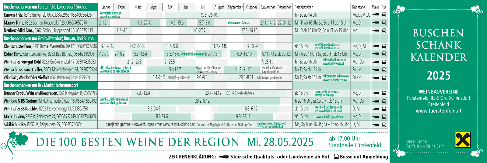 Buschenschankkalendar Loipersdorf